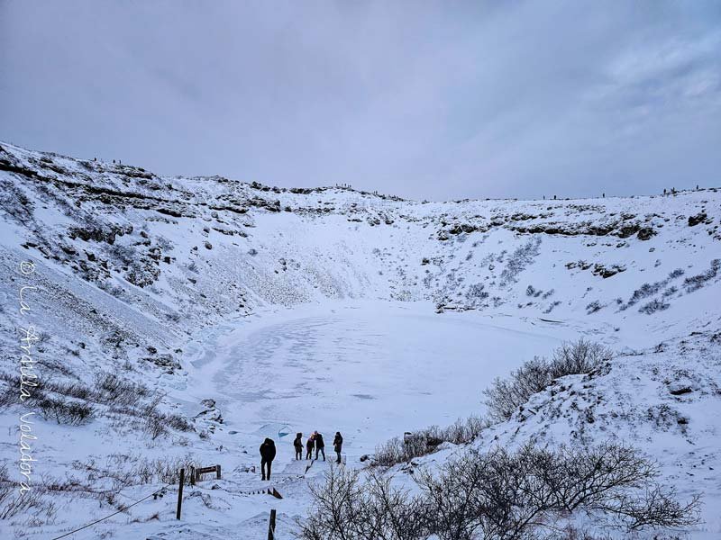 Cráter Kerid en invierno, Circulo Dorado Islandia