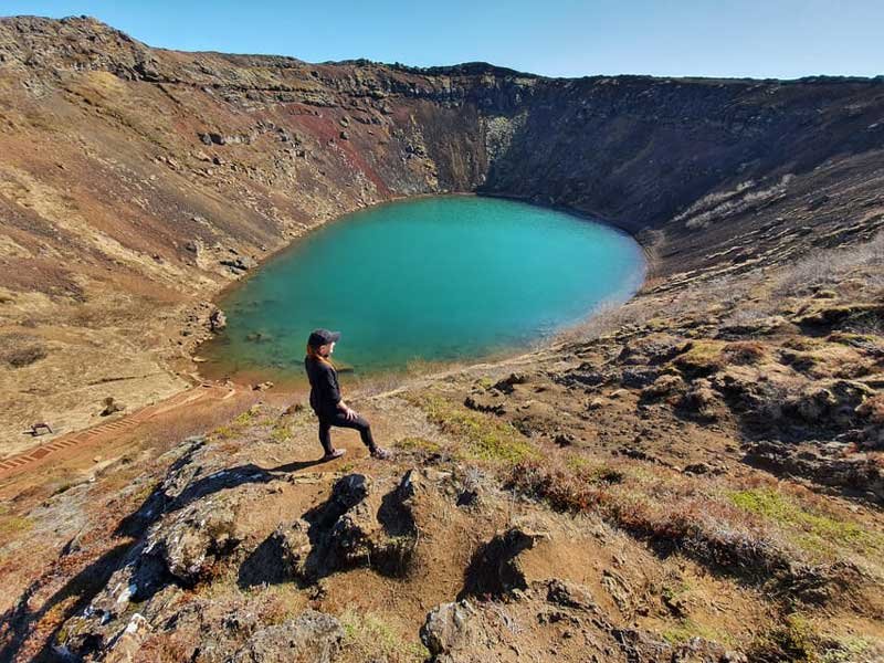 Cráter Kerid en verano, Golden Circle Islandia