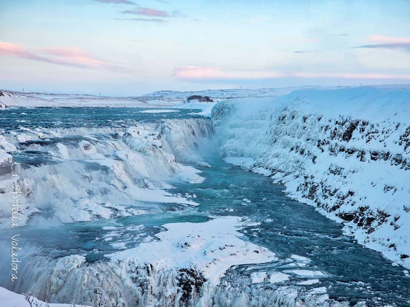 Gullfoss, Islandia en invierno